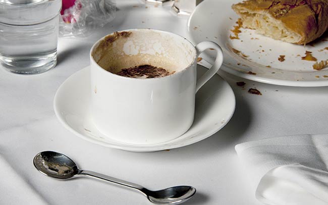 Cup of hot chocolate on a table