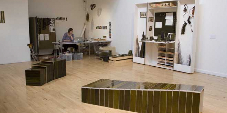 Julia Lohmann in residence in the gallery 2010