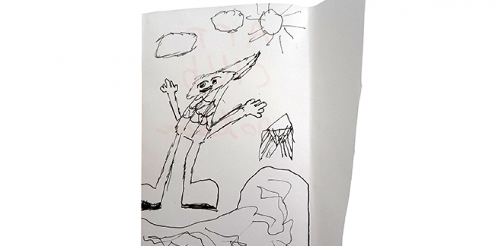 Tom - Mark 2 - an original character inspired by a journey around the Art School.