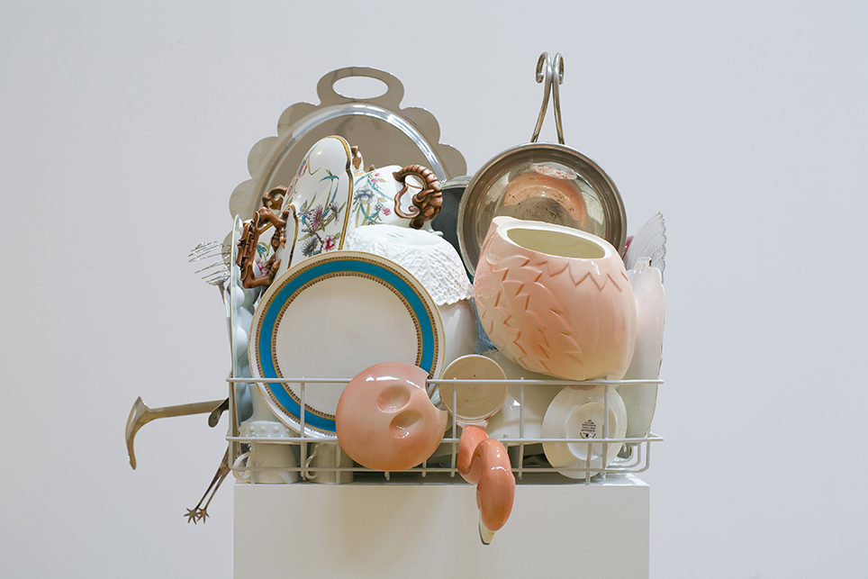 Nicole Wermers Abwaschskulpturen (Dishwashing Sculpture) (2013) detail. Courtesy the Artist & Herald Street Gallery. Photography Ellie Laycock
