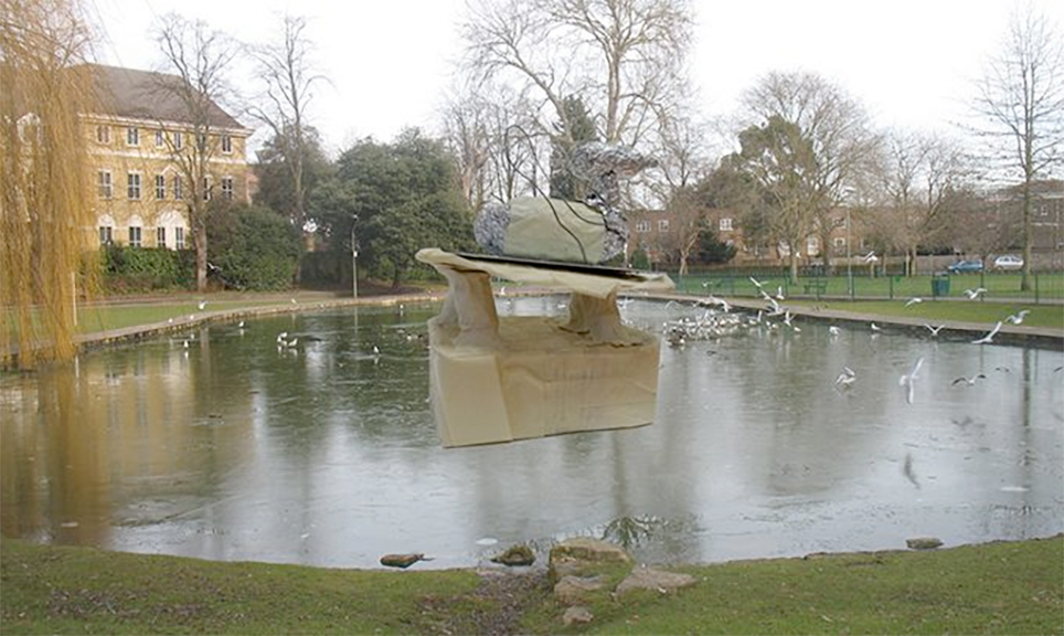Mixed media proposal for new site-specific sculpture in an area of the borough