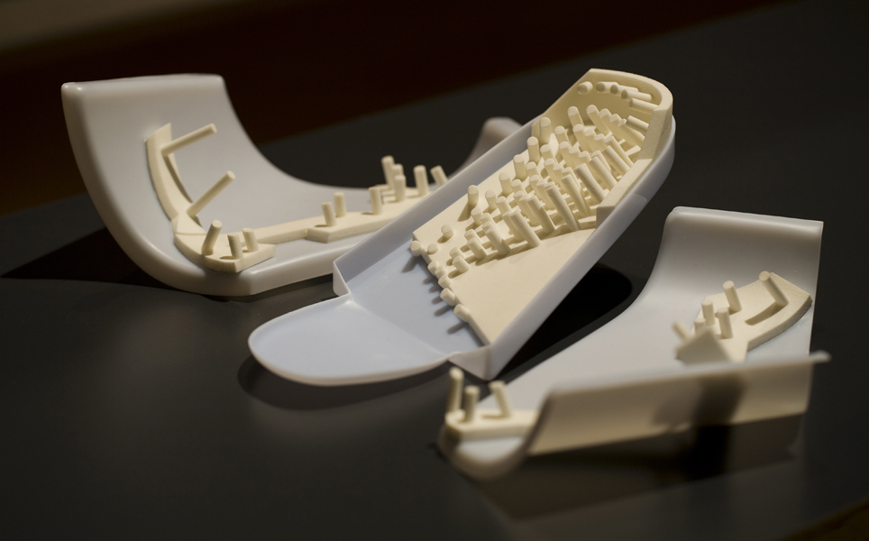 Marloes ten Bhömer A Measurable Factor Sets the Conditions of its Operation (2013) rapid prototyped nylon and polystyrene plastic. Photography Ellie Laycock