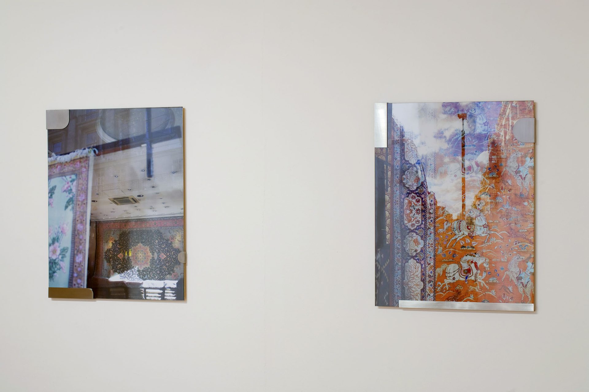 Nicole Wermers Untitled (2014) photograph, clip frame, stainless steel. Courtesy the Artist & Herald Street Gallery. Photography Ellie Laycock