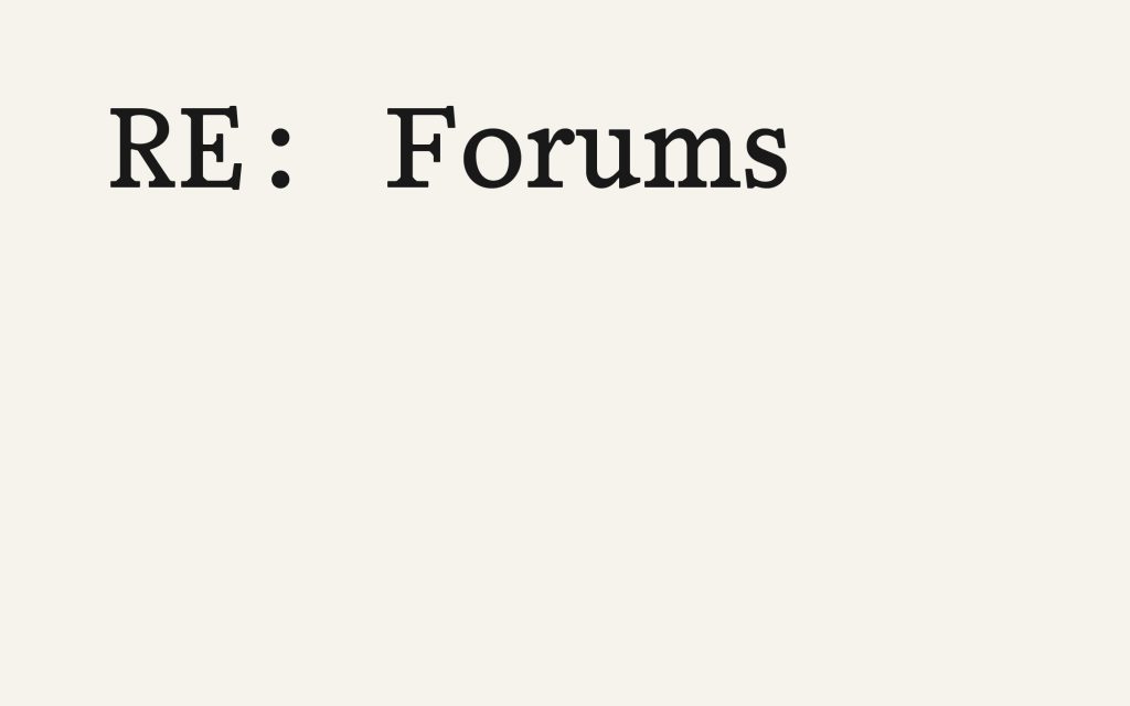 Forums