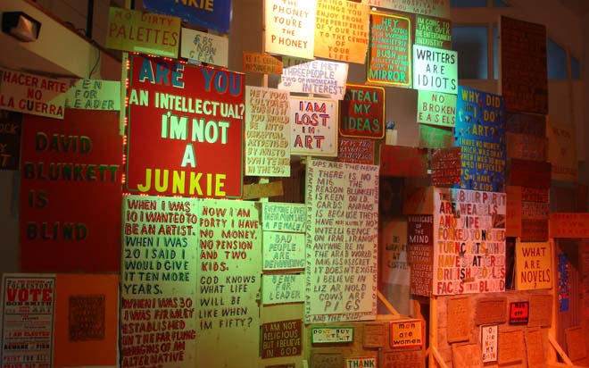 Bob and Roberta Smith ’Make your own Damn Art’ (2005) installation view at Stanley Picker Gallery