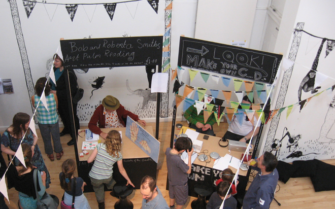 A one-day family event and public exhibition with artists Bob & Roberta Smith, Juneau Projects, Cullinan Richards and Caroline Todd, June 2008.