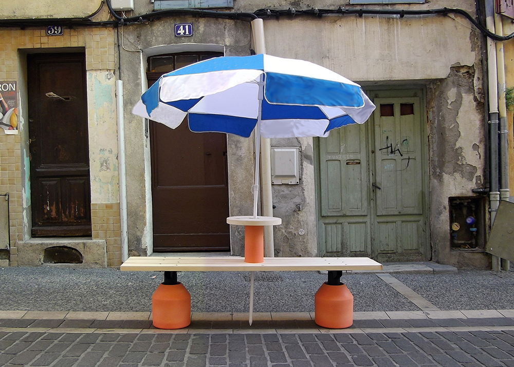 Image of Fabien Cappello's 2012 work Vallauris Bench 2012 for the Ceramics Biennale of Vallauris